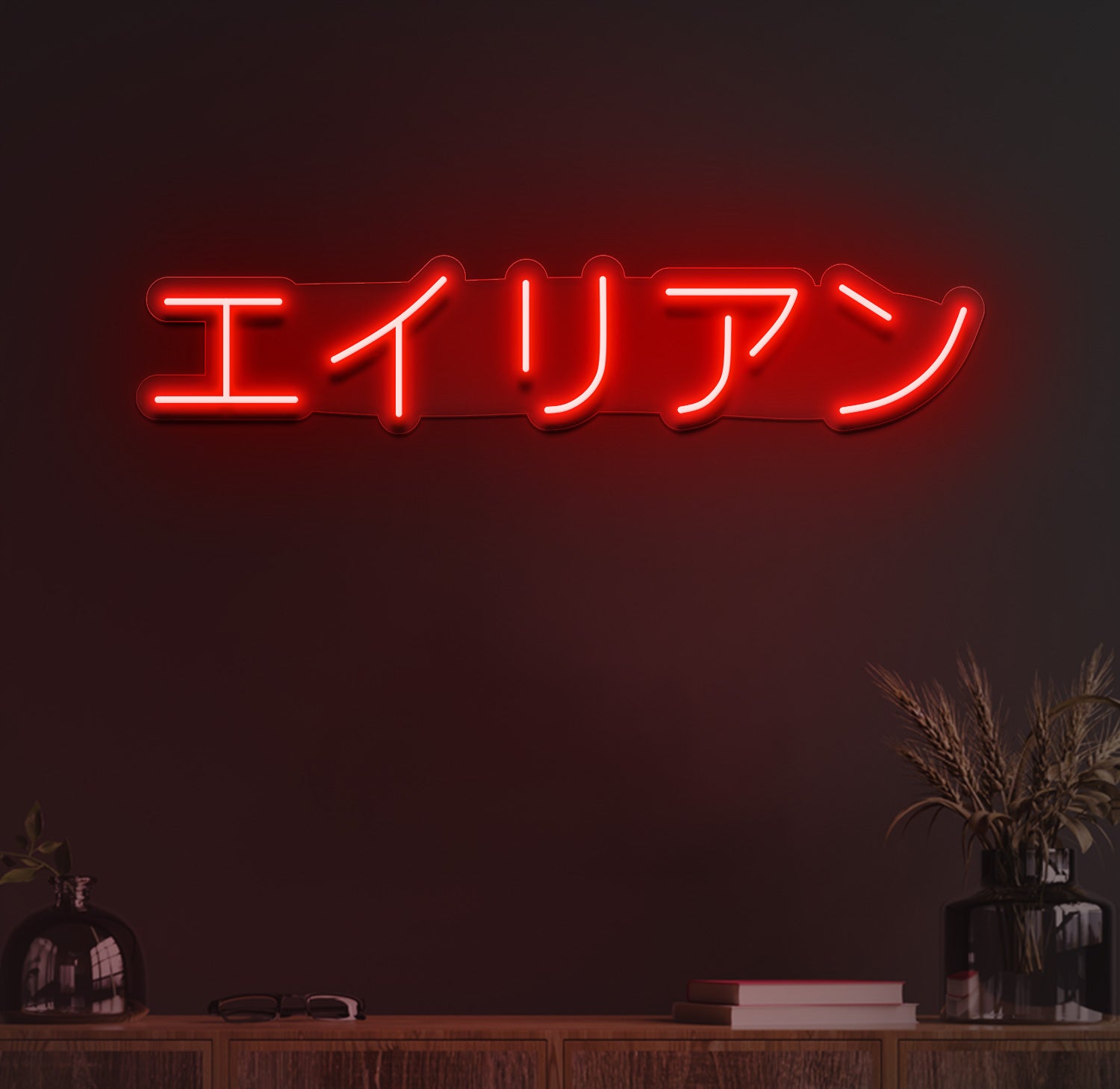 Alien in japanese neon sign