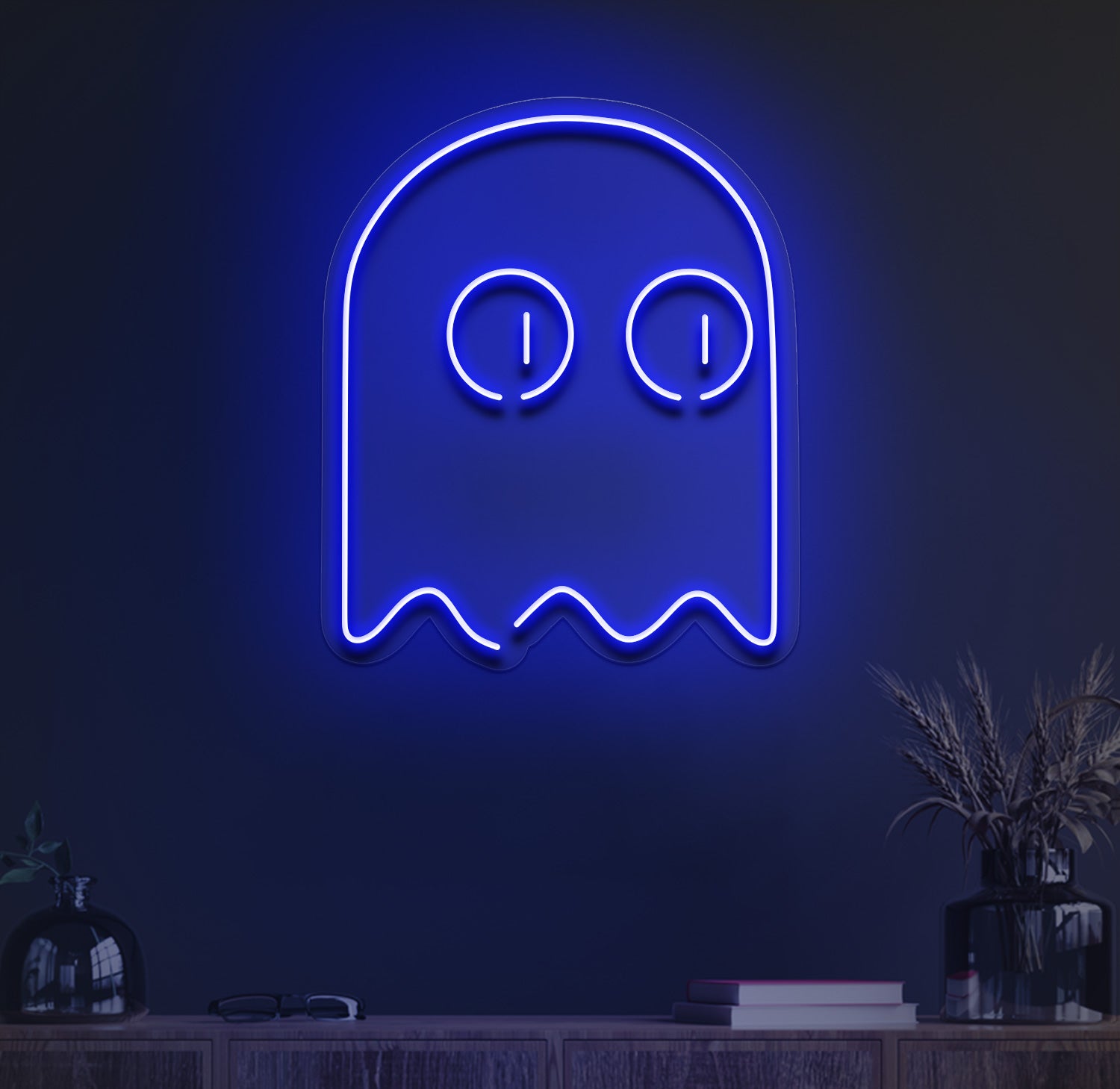 Arcade ghost neon sign