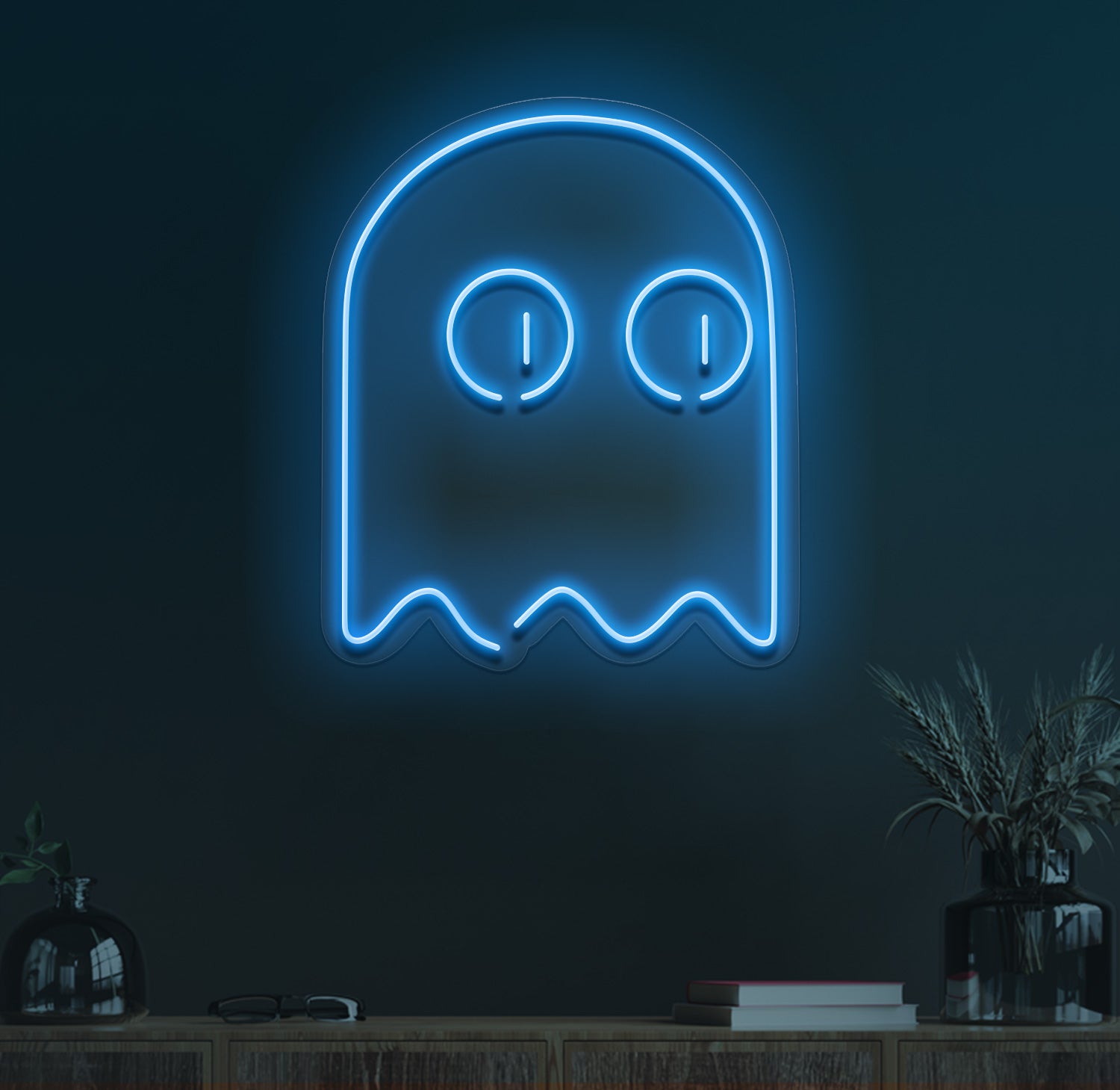 Arcade ghost neon sign