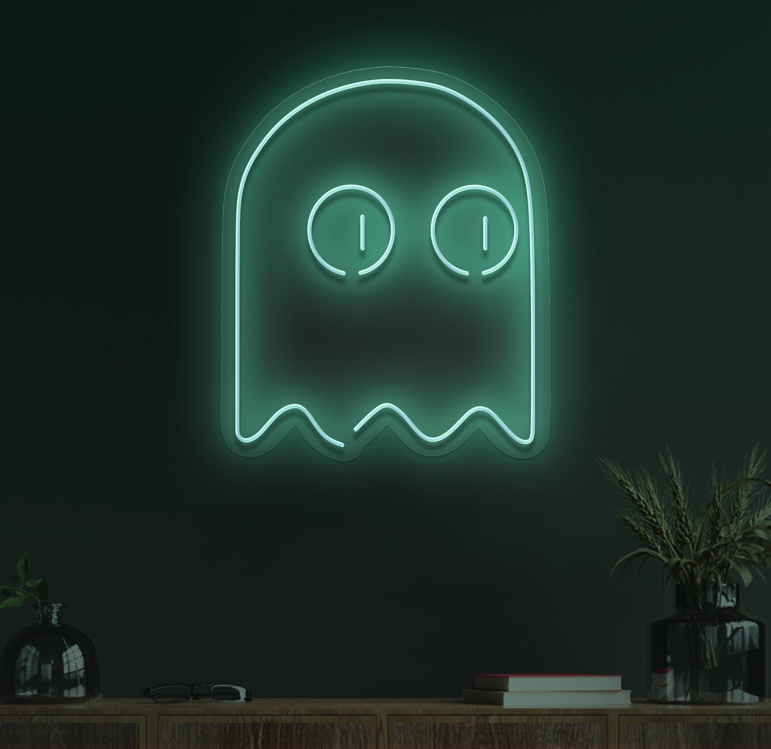 Arcade ghost neon sign