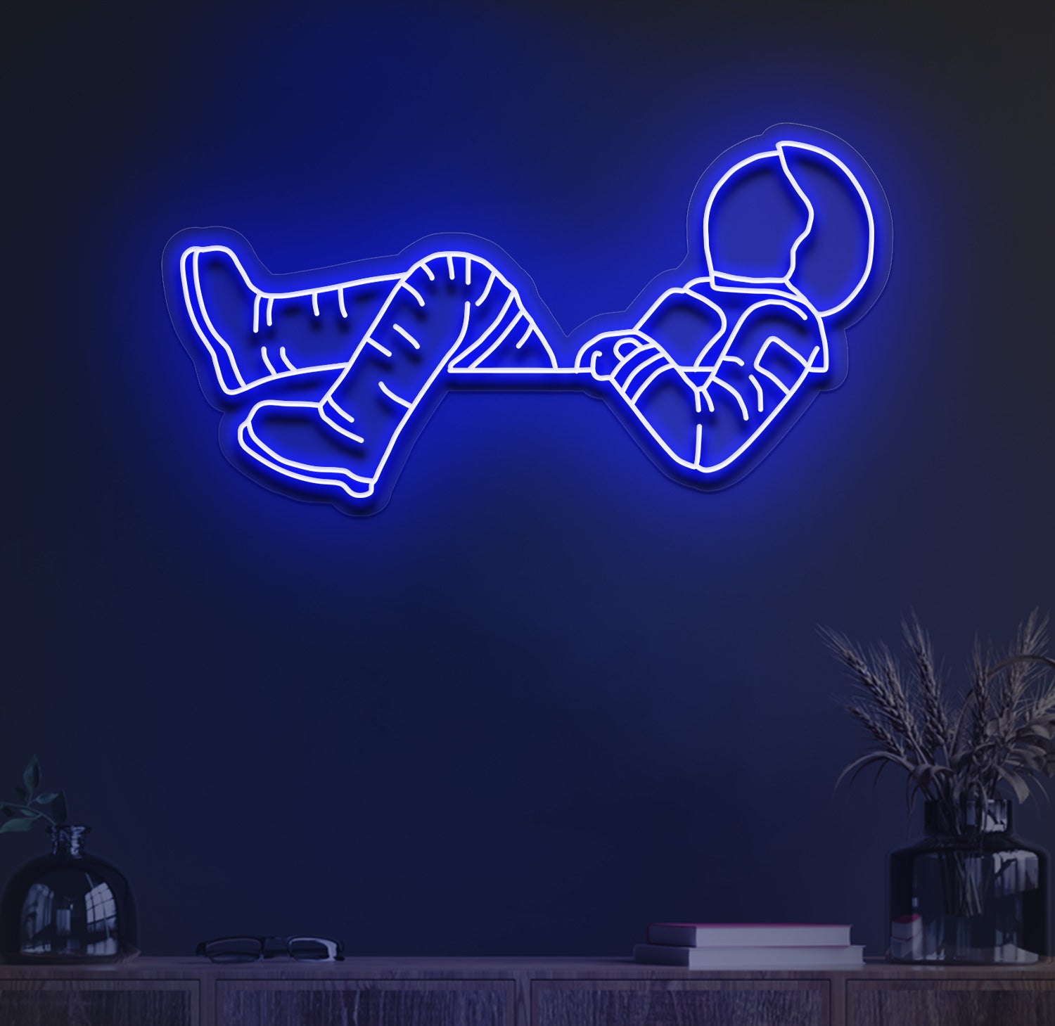 Chilling in space neon sign