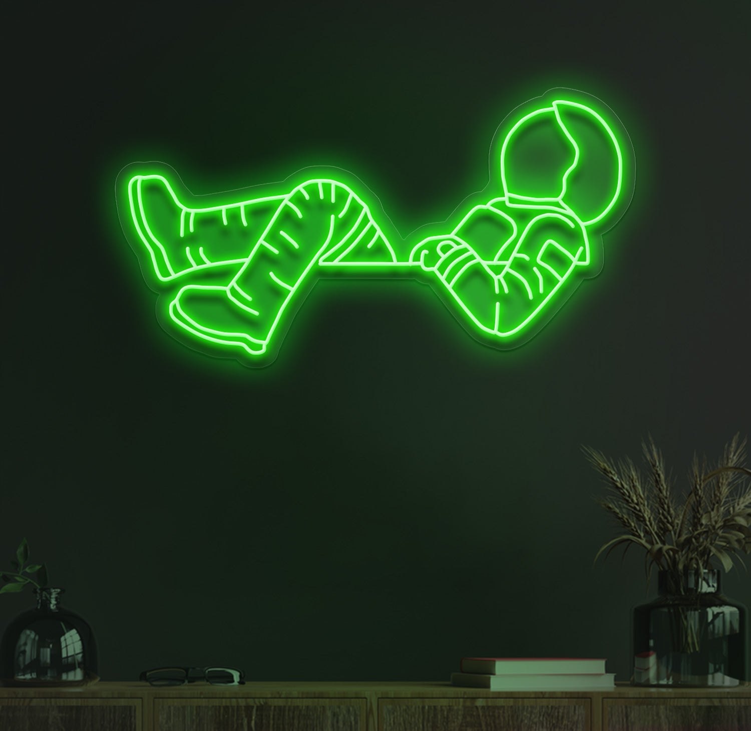 Chilling in space neon sign