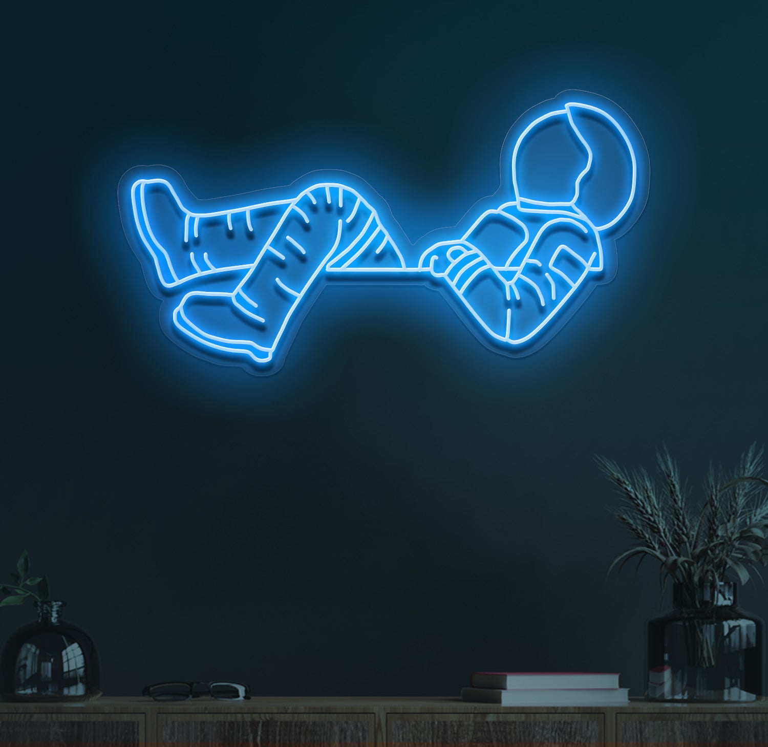 Chilling in space neon sign