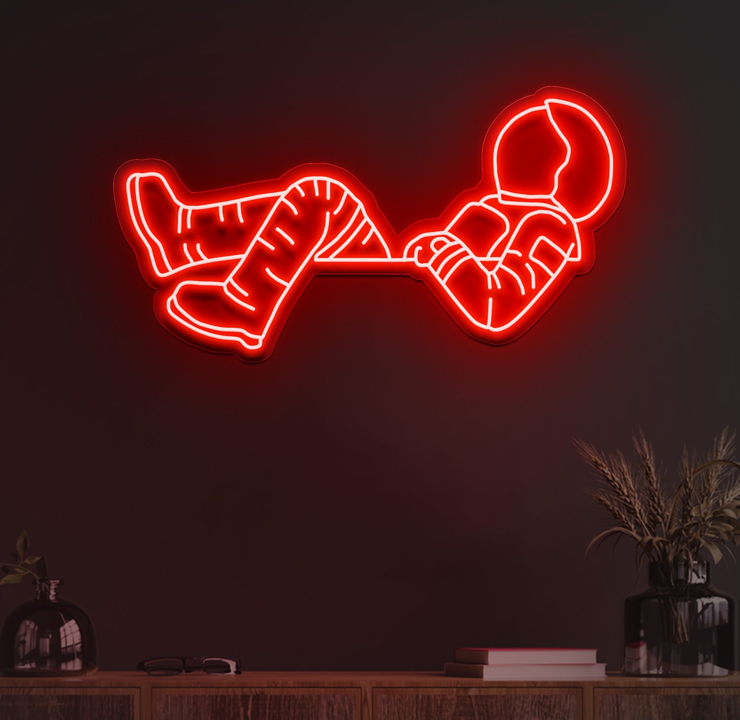 Chilling in space neon sign