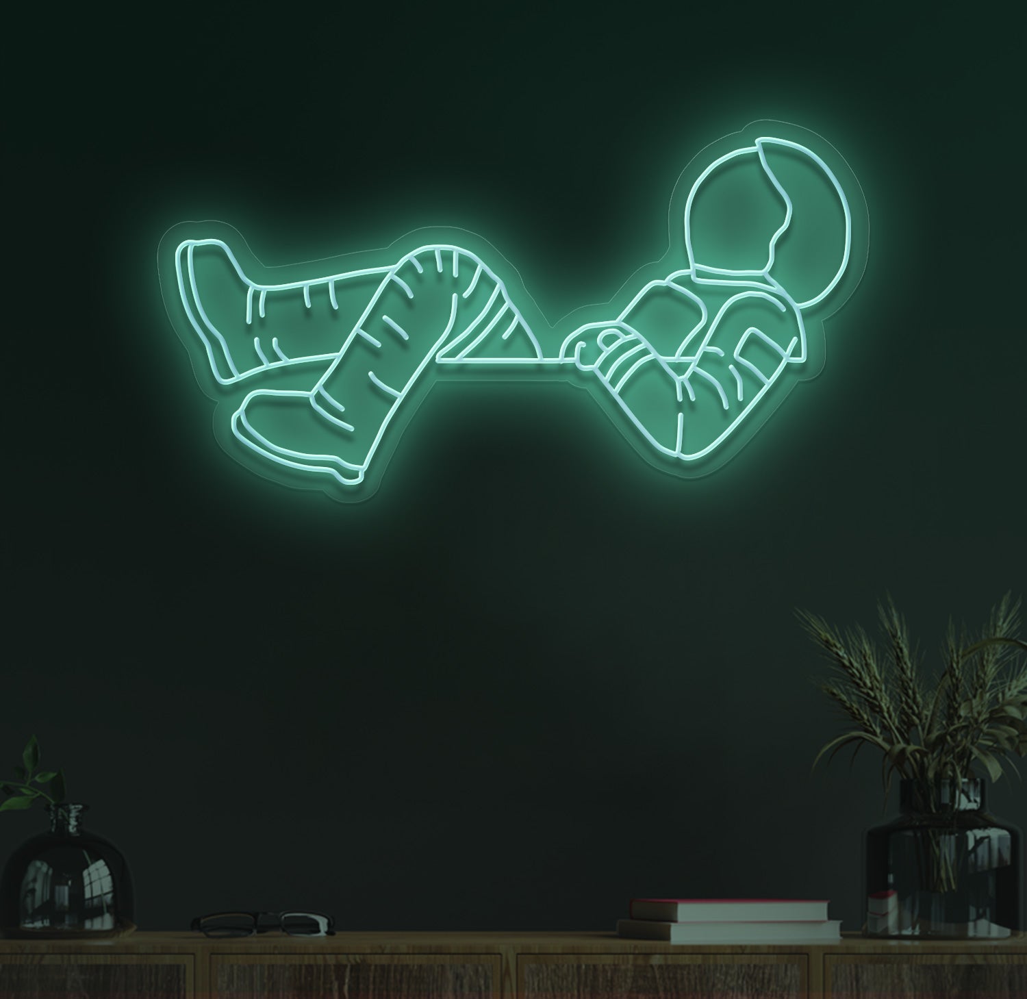 Chilling in space neon sign