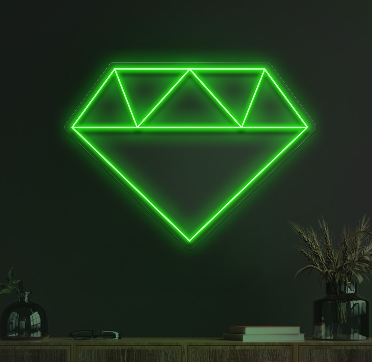 Diamond neon sign