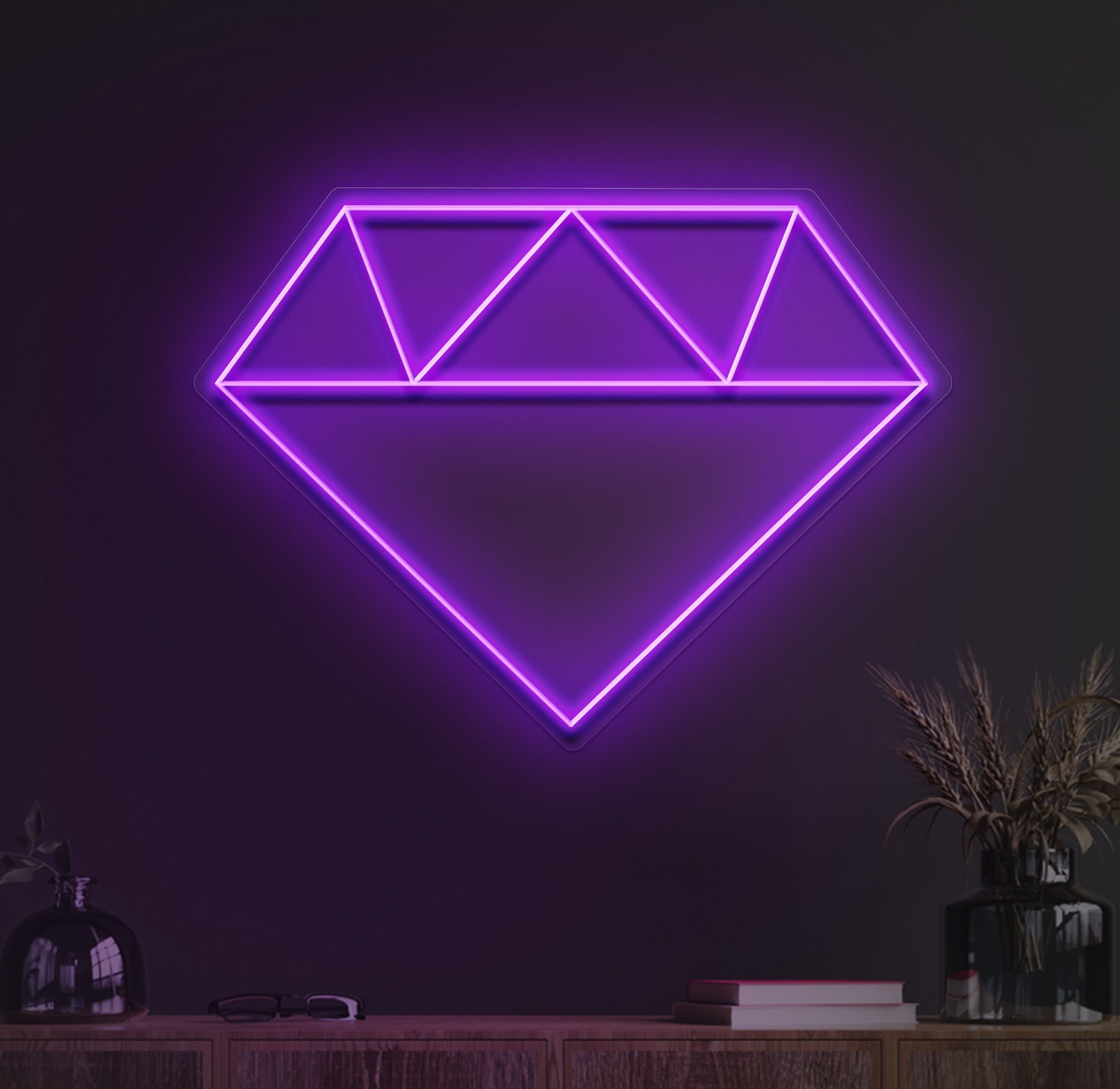 Diamond neon sign