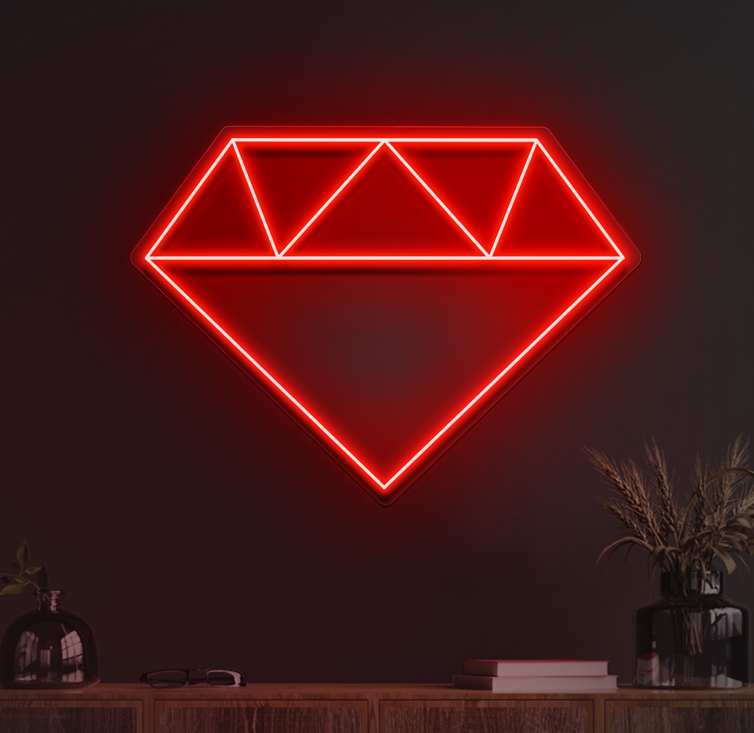 Diamond neon sign