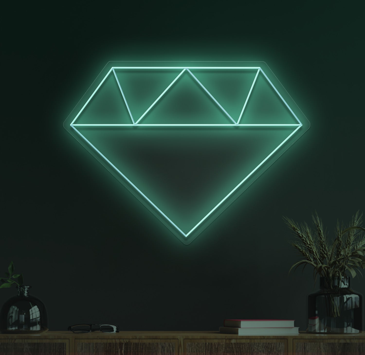 Diamond neon sign