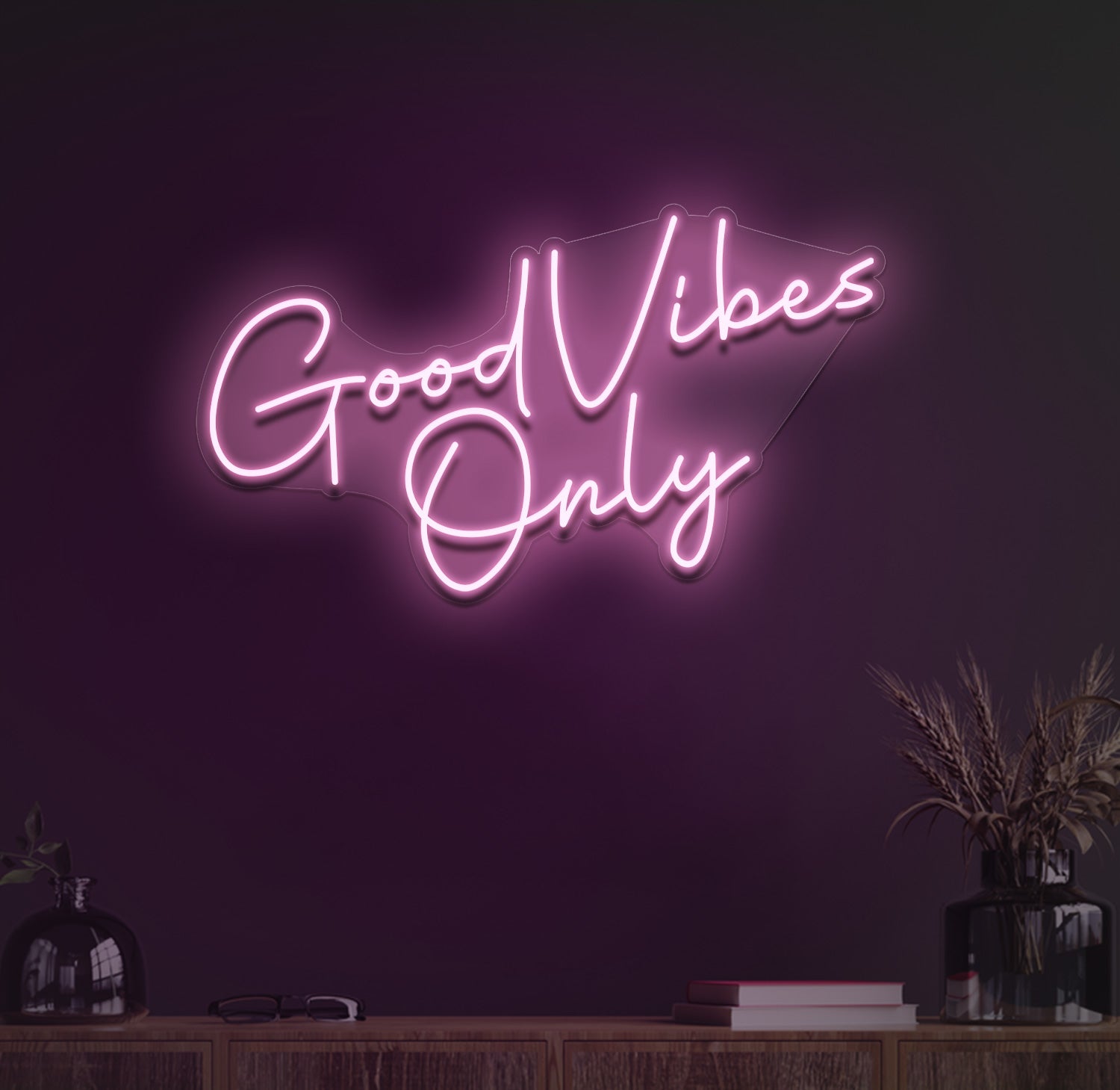 Good vibes only neon sign