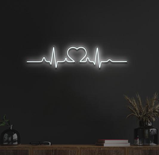 Heartbeat neon sign