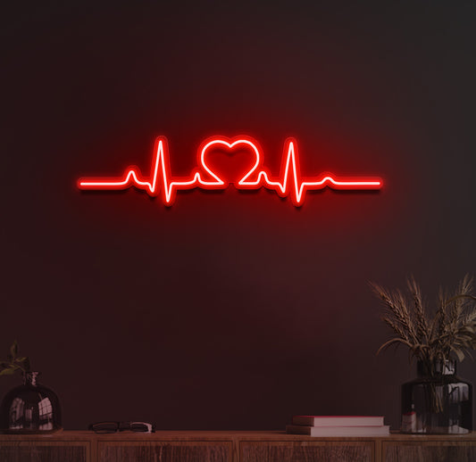 Heartbeat neon sign