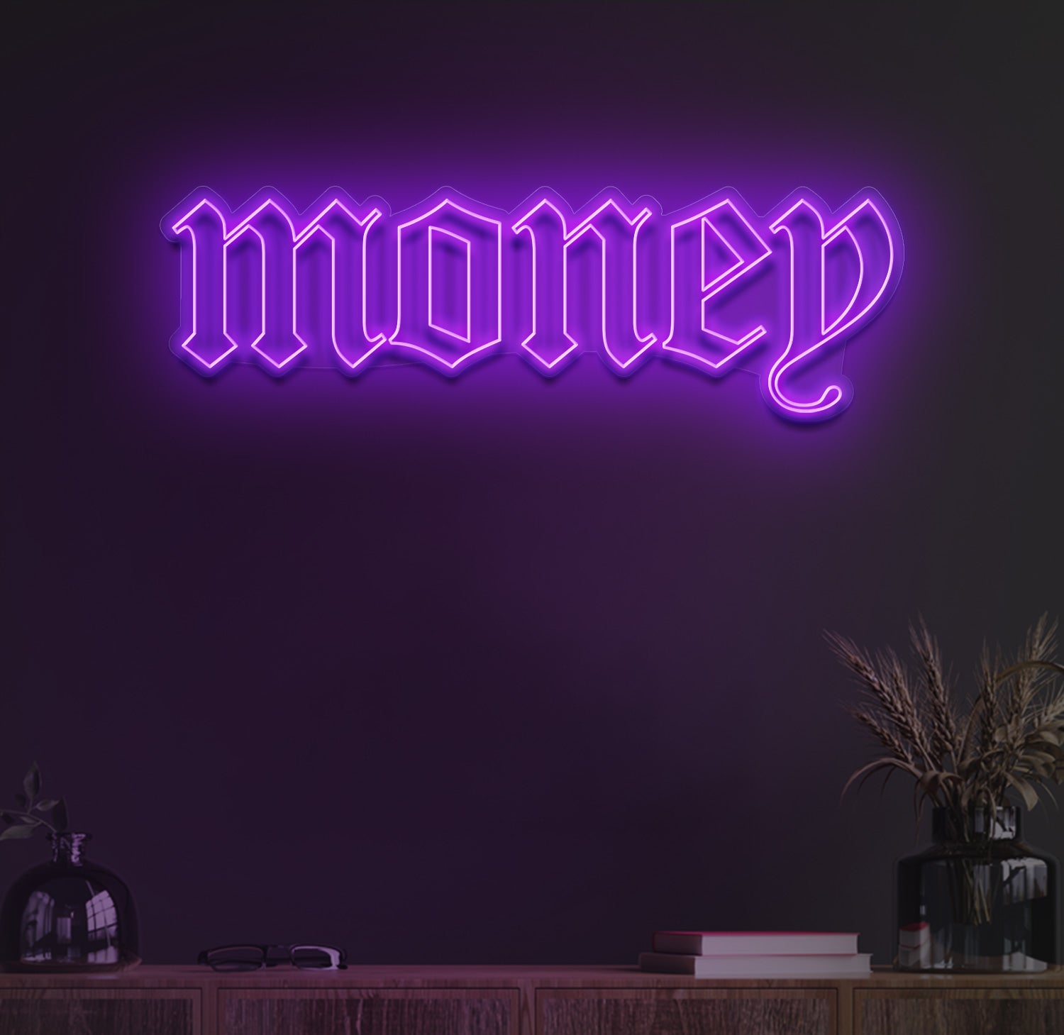 Money neon sign