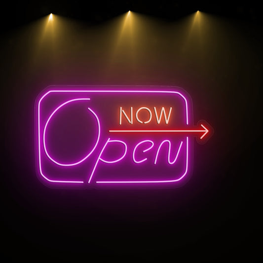 Now open neon sign