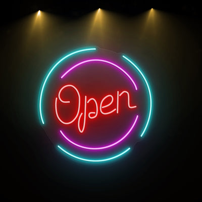 Open led neon sign