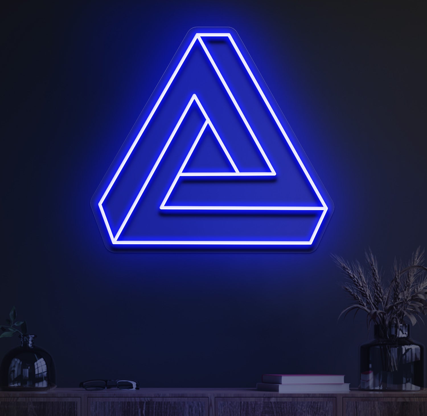 Penrose triangle neon sign