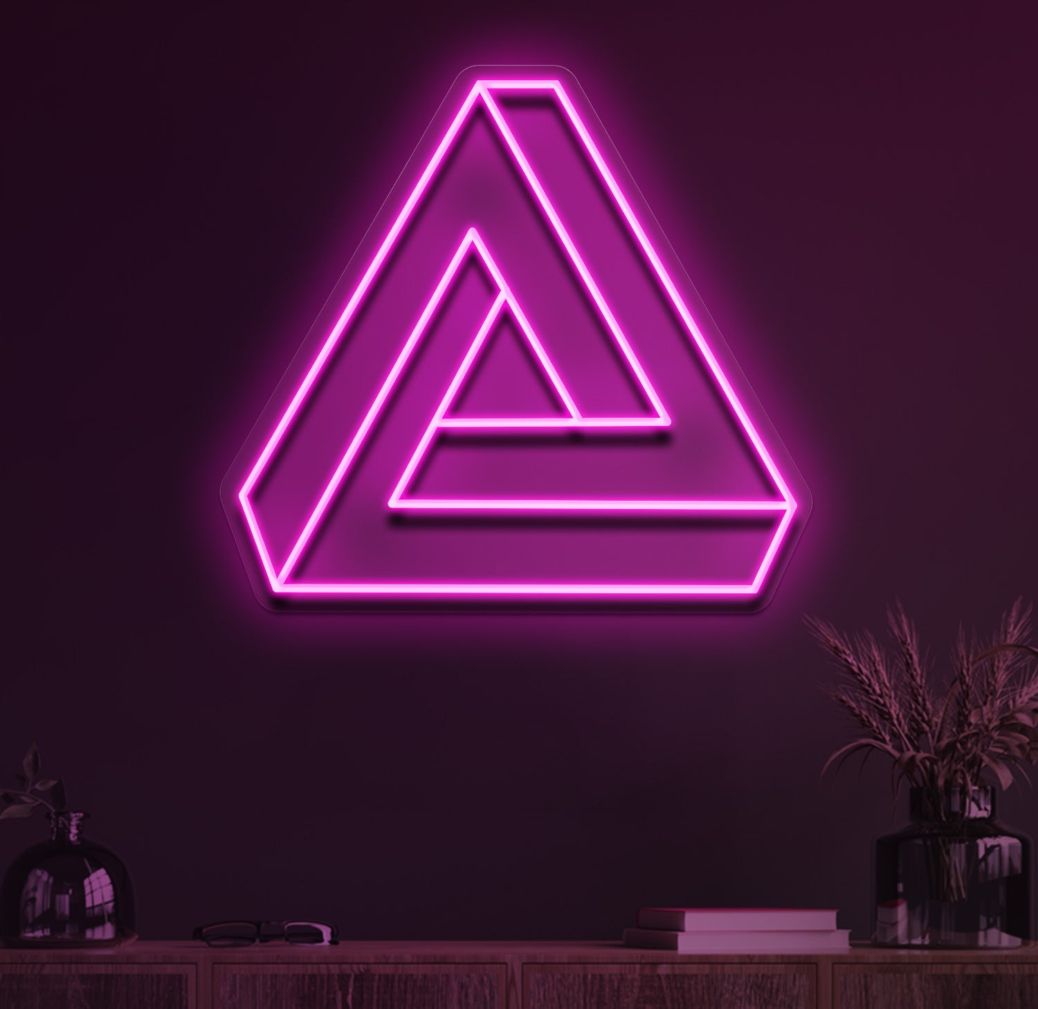 Penrose triangle neon sign