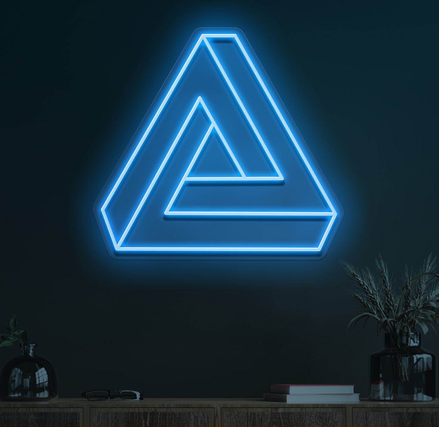 Penrose triangle neon sign