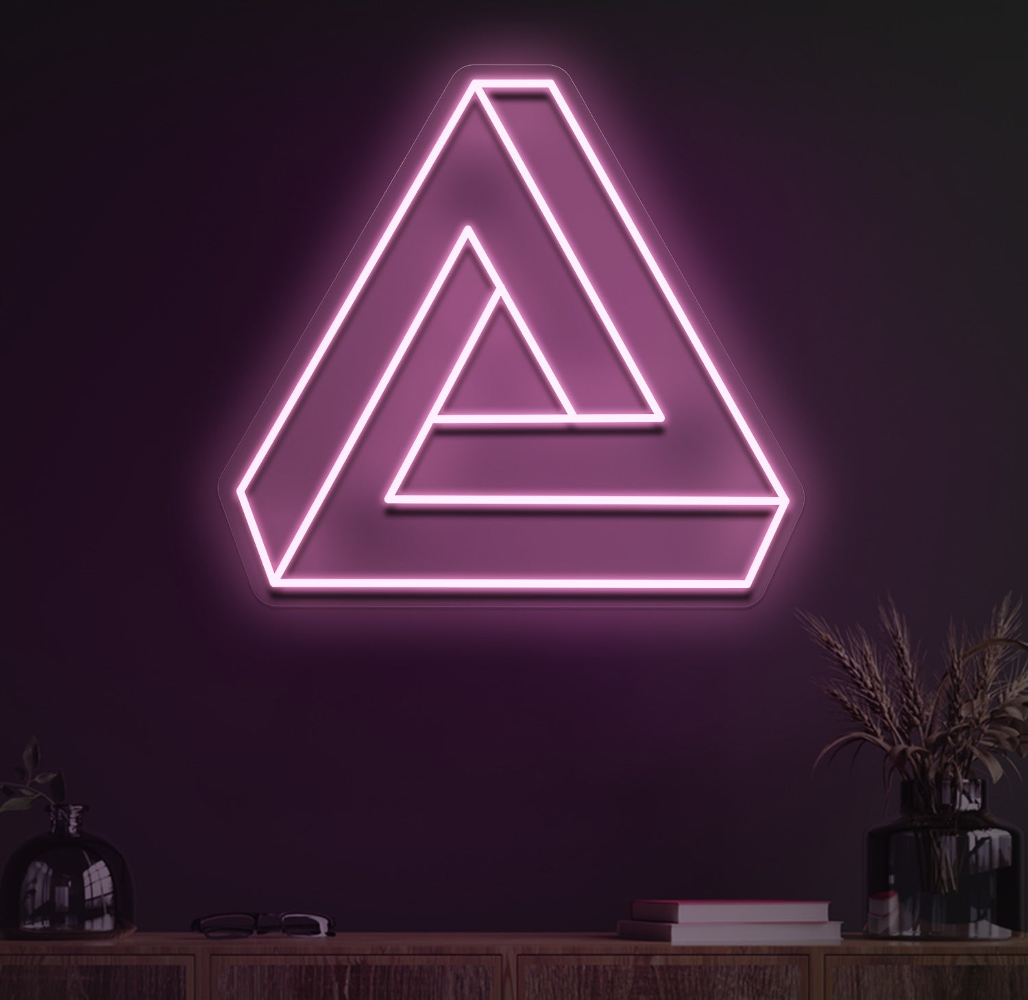 Penrose triangle neon sign