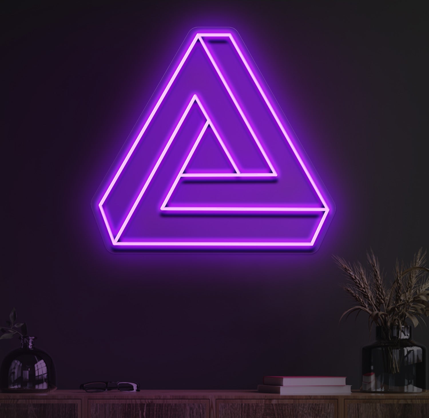 Penrose triangle neon sign