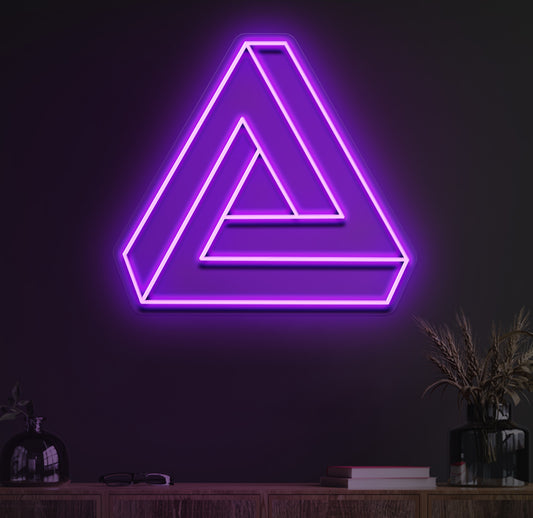 Penrose triangle neon sign