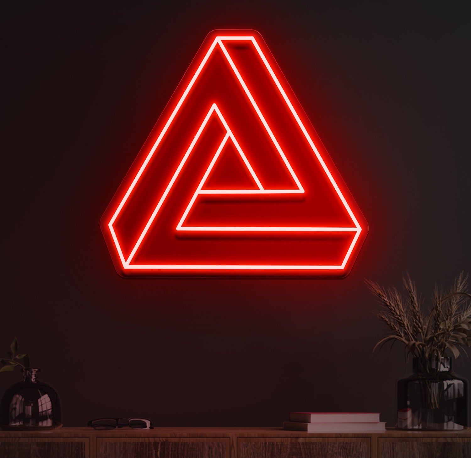 Penrose triangle neon sign