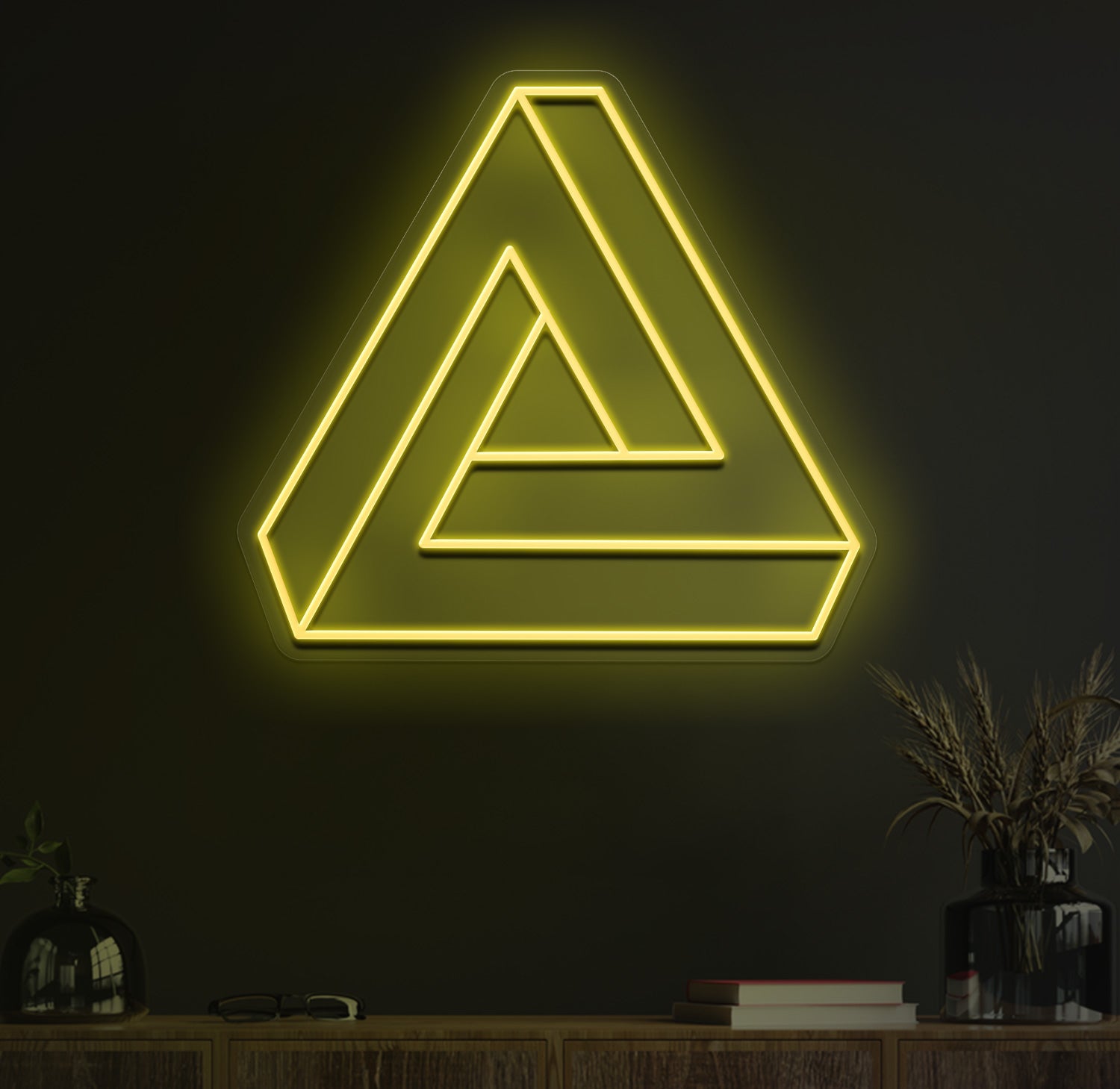 Penrose triangle neon sign