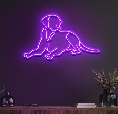 Retriever Puppy Neon Sign
