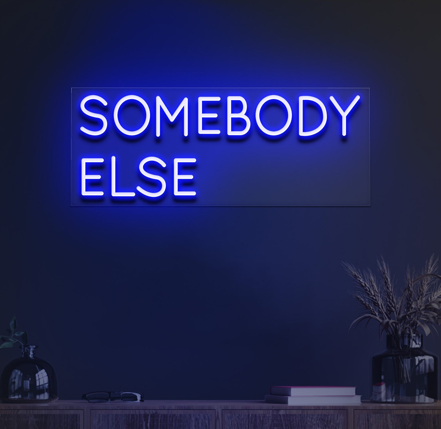 Somebody else neon sign