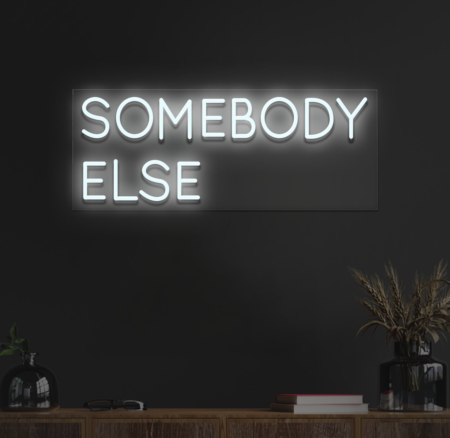 Somebody else neon sign