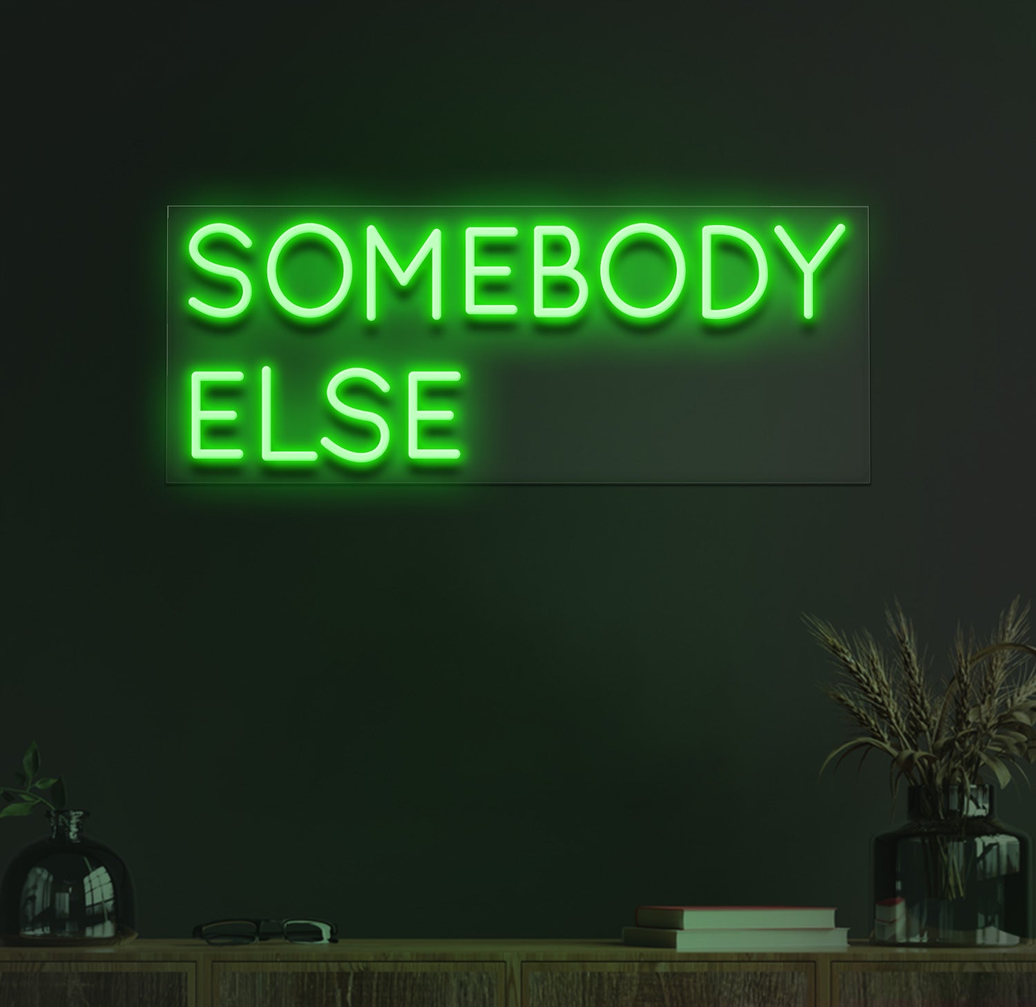 Somebody else neon sign