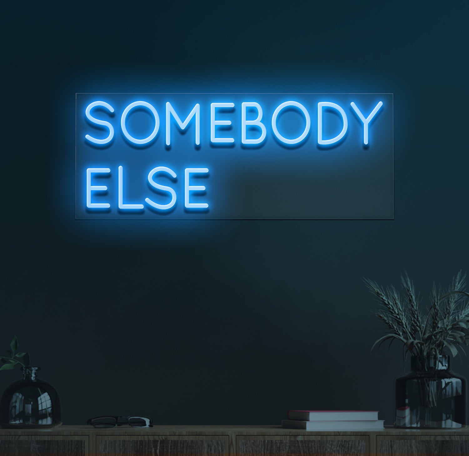 Somebody else neon sign