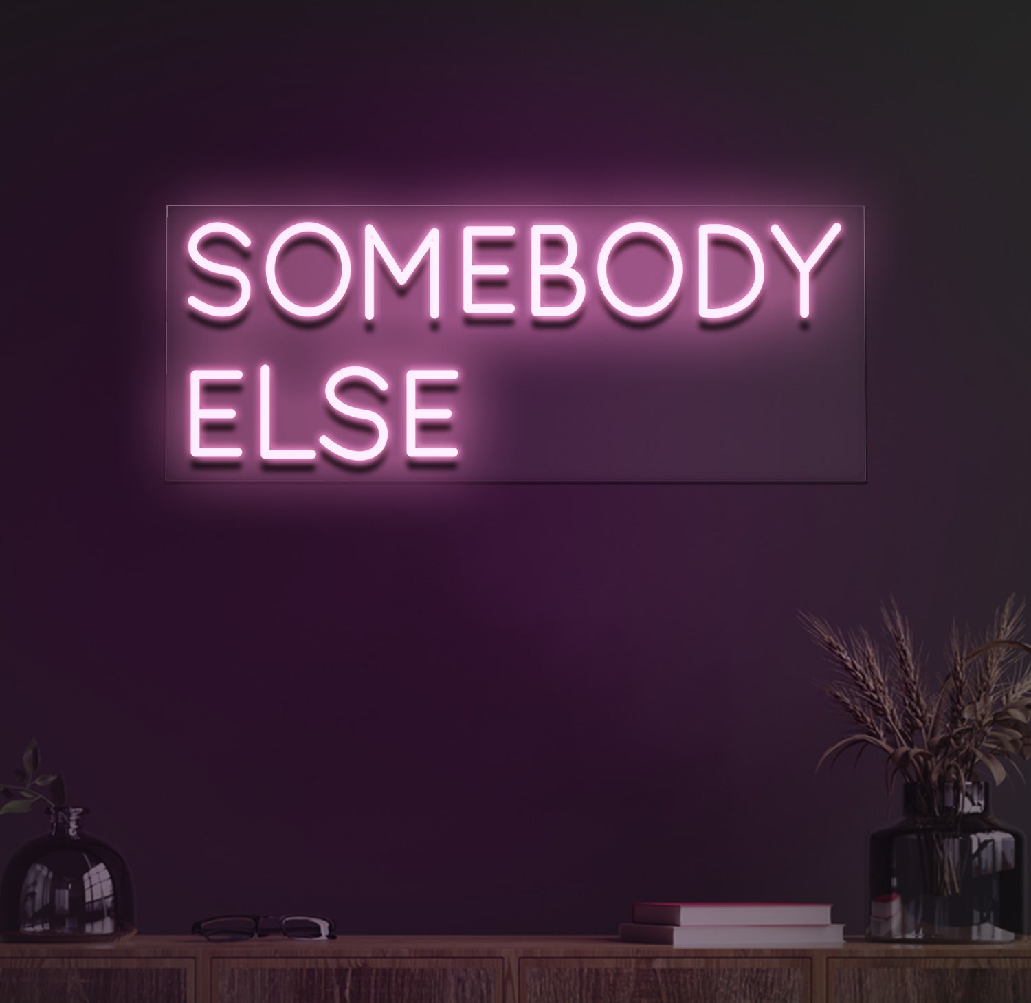 Somebody else neon sign