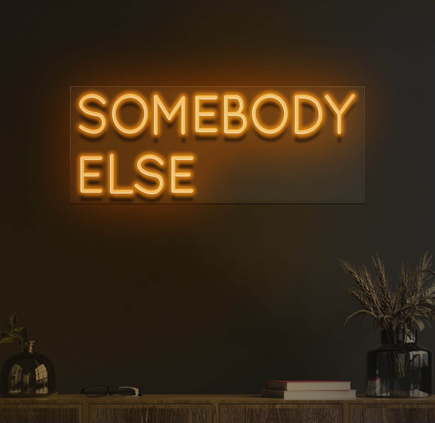 Somebody else neon sign