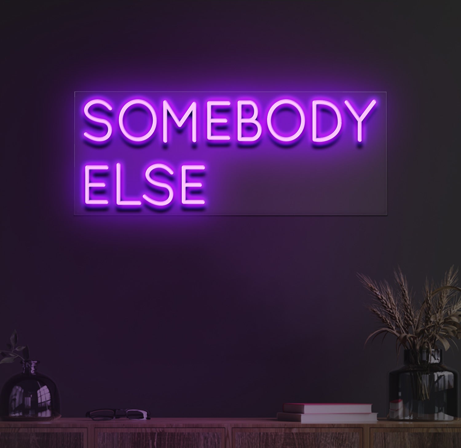 Somebody else neon sign