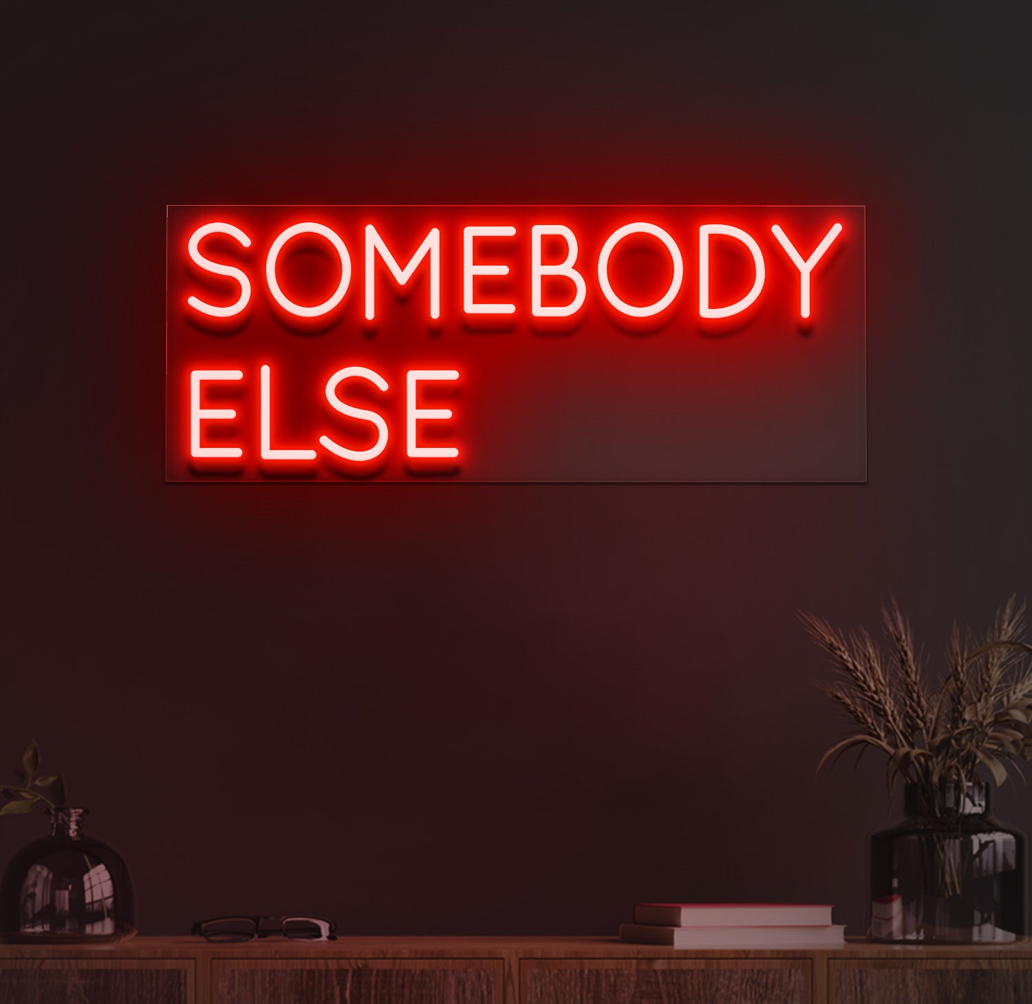 Somebody else neon sign