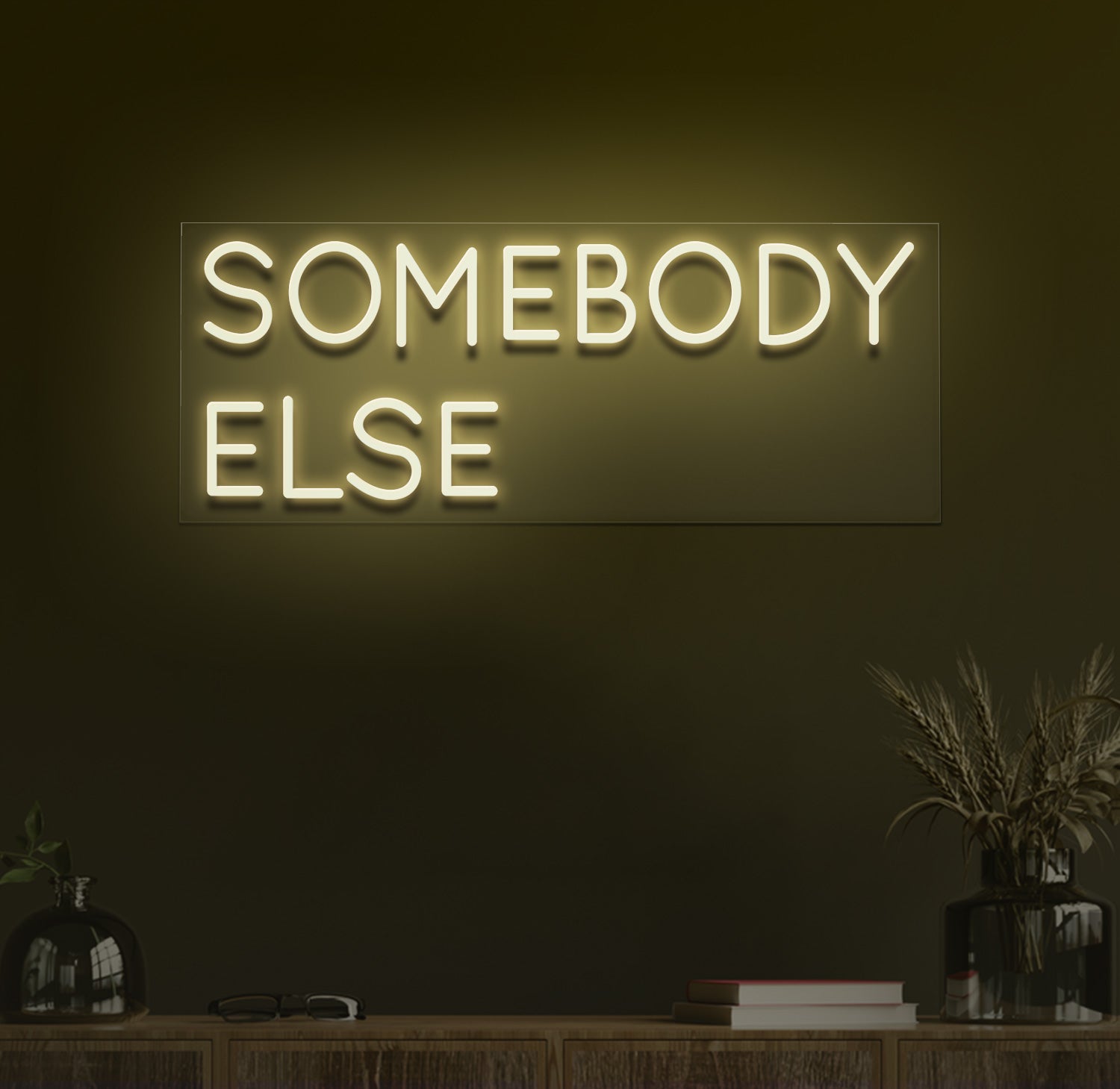 Somebody else neon sign