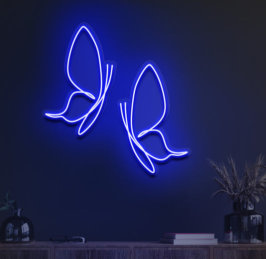 Butterflies neon sign