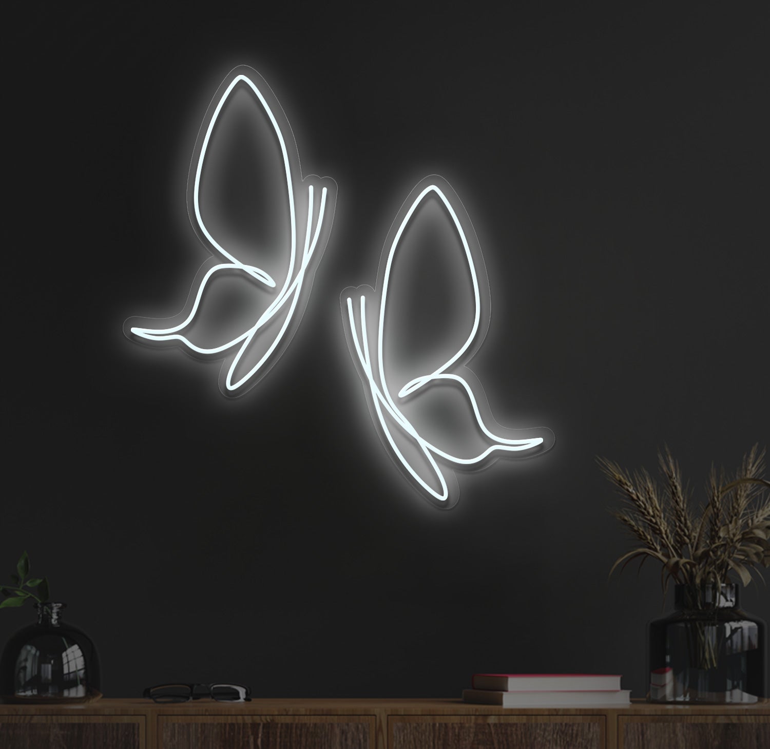 Butterflies neon sign