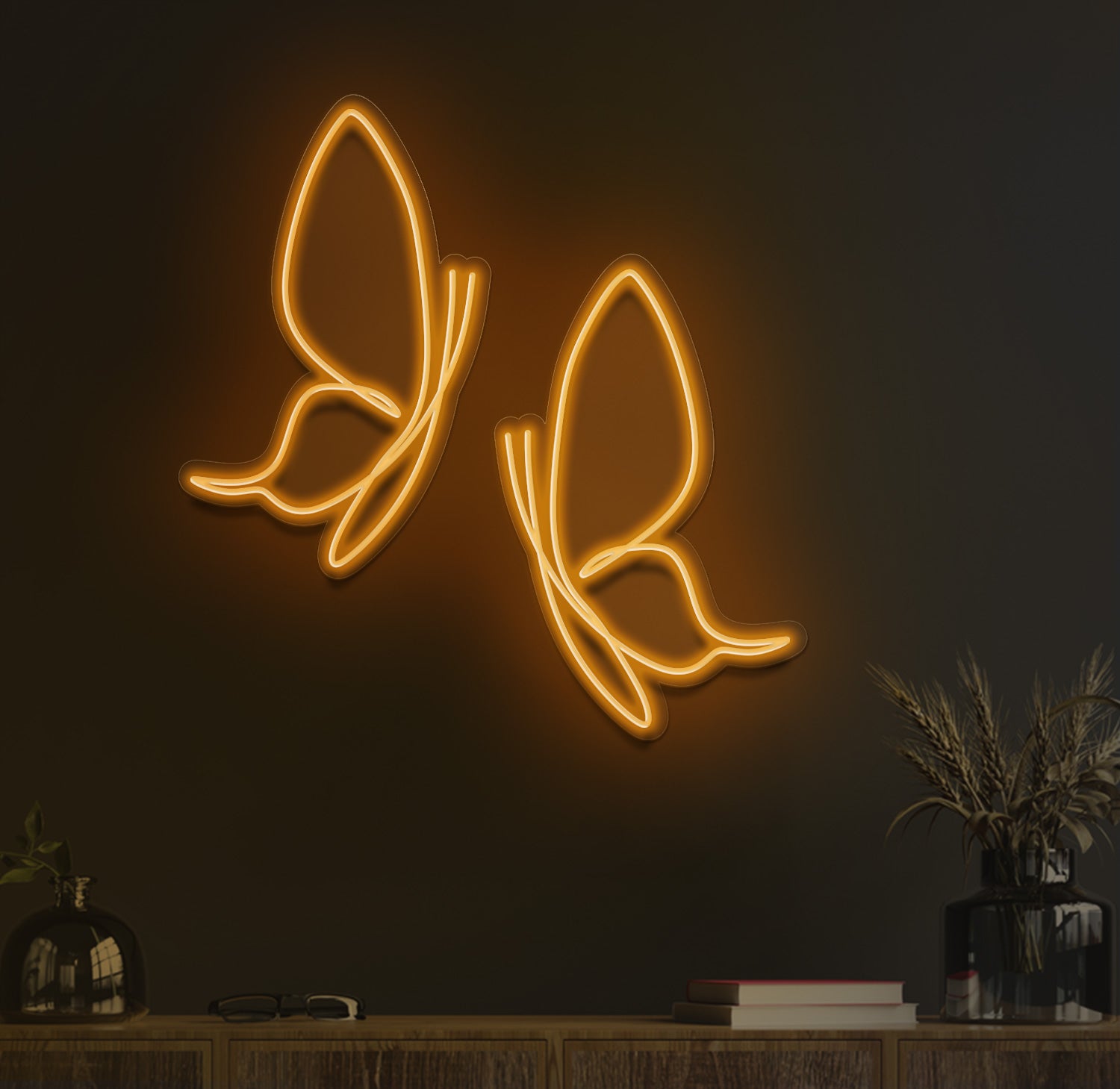 Butterflies neon sign