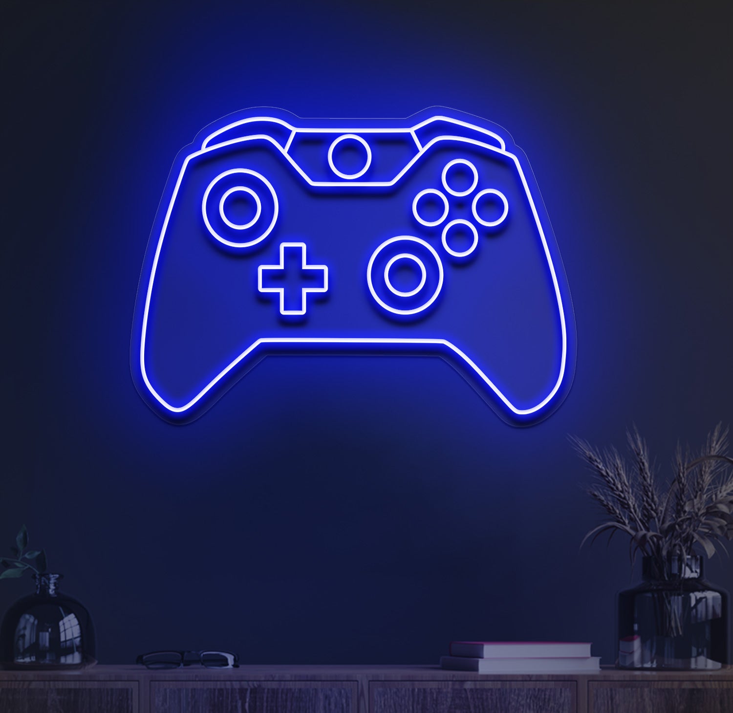 Gaming controller neon sign