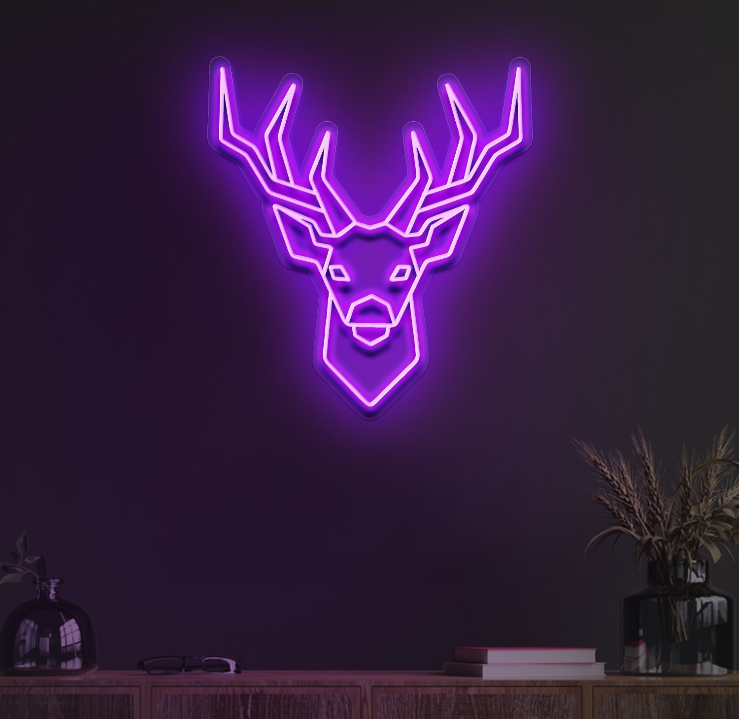 Geometric Deer Neon Sign