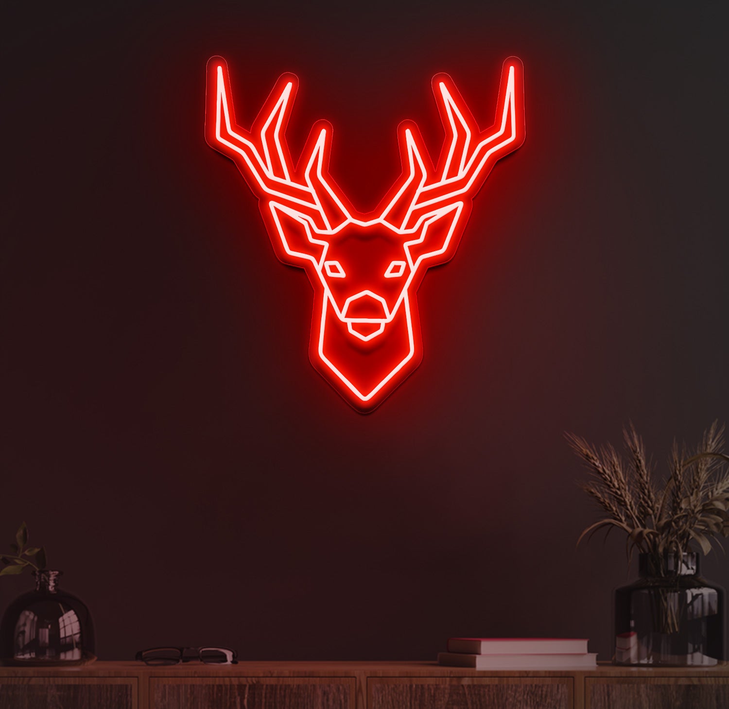 Geometric Deer Neon Sign