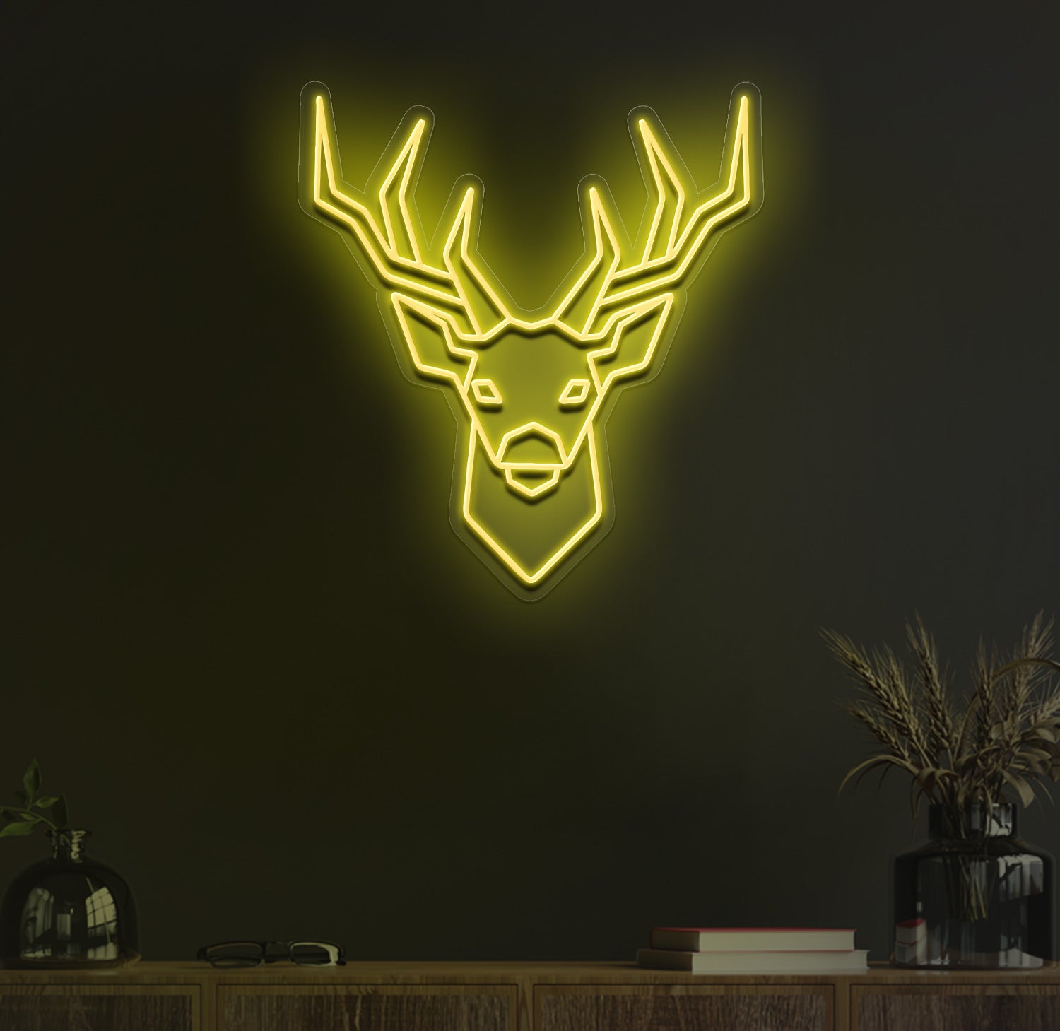 Geometric Deer Neon Sign