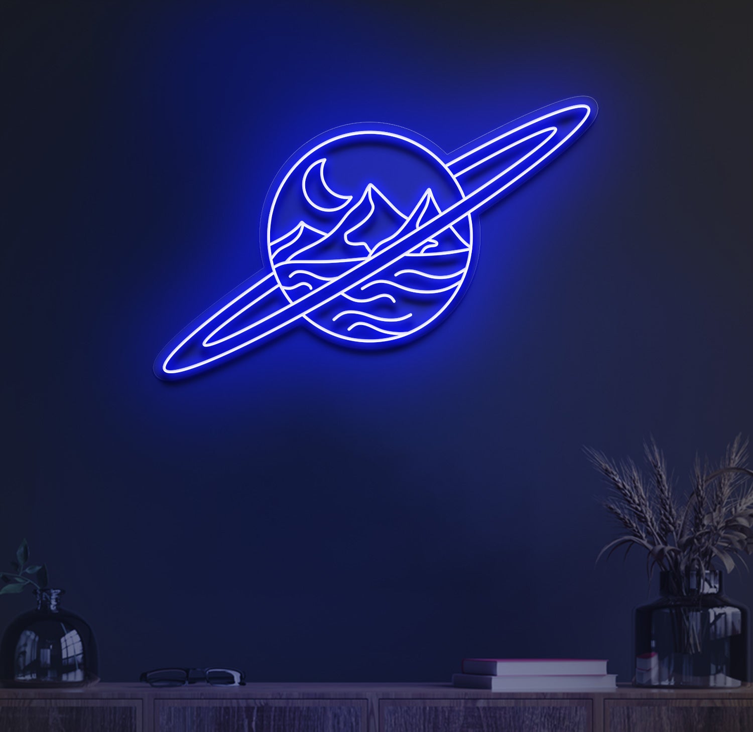 Lonely planet neon sign