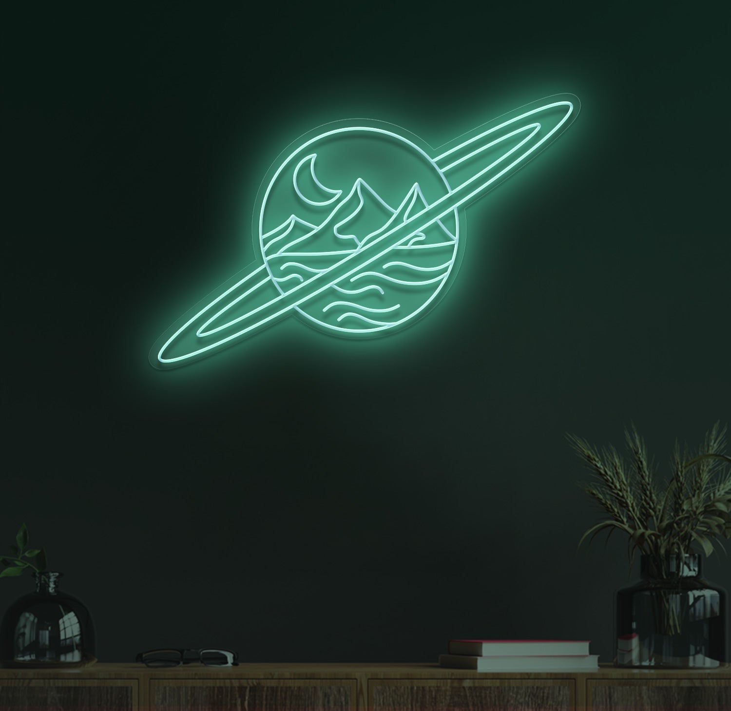 Lonely planet neon sign