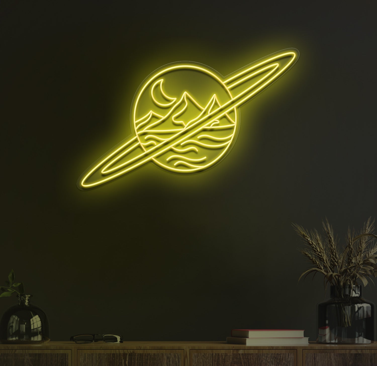 Lonely planet neon sign