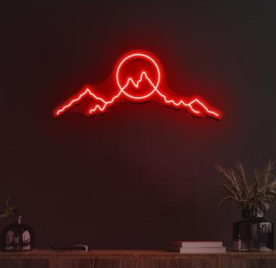 Mountain Sunrise Neon Sign