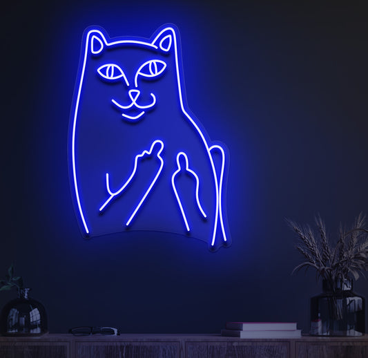 Mr. naughty cat neon sign