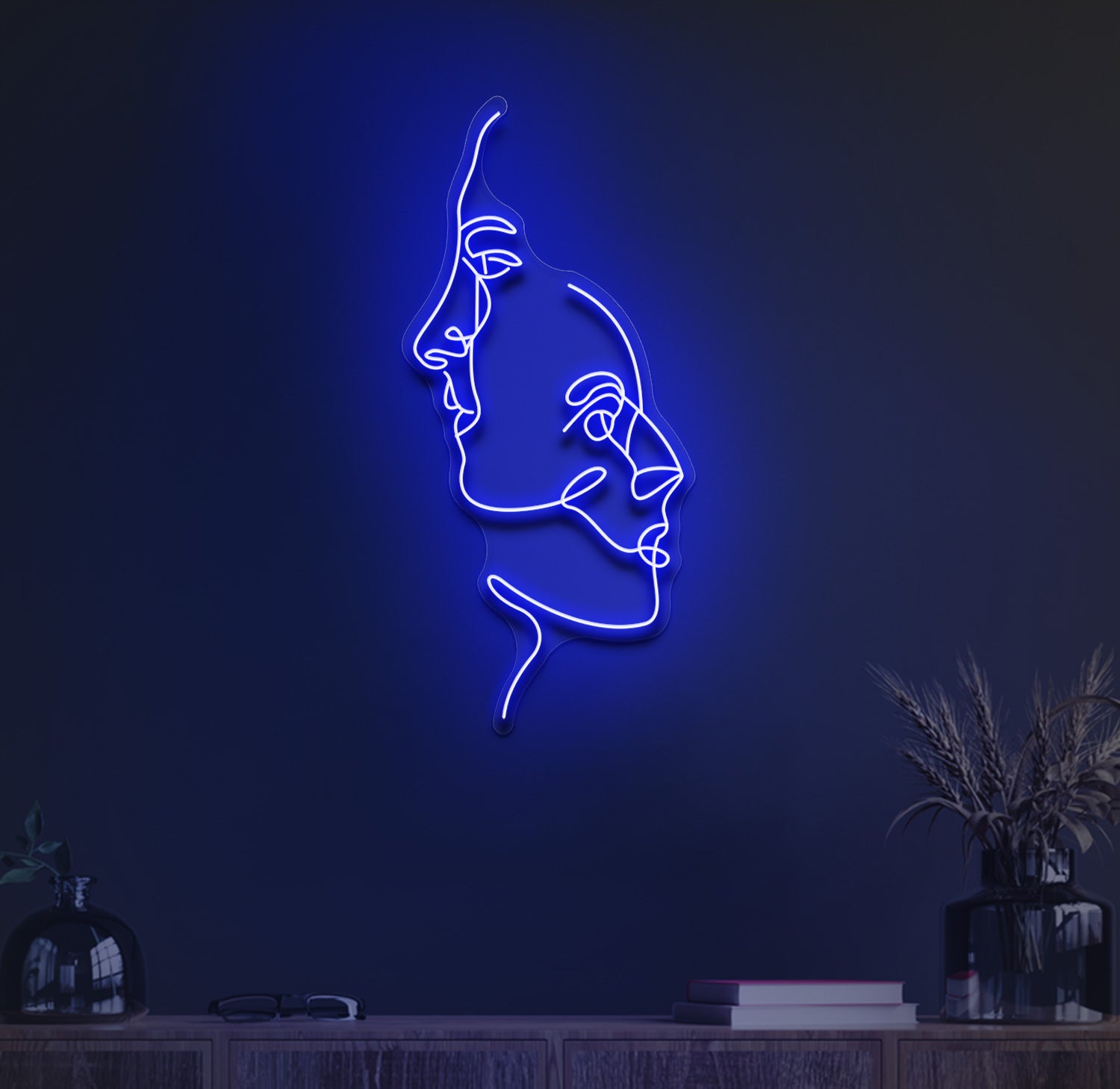 Two Face Neon Sign